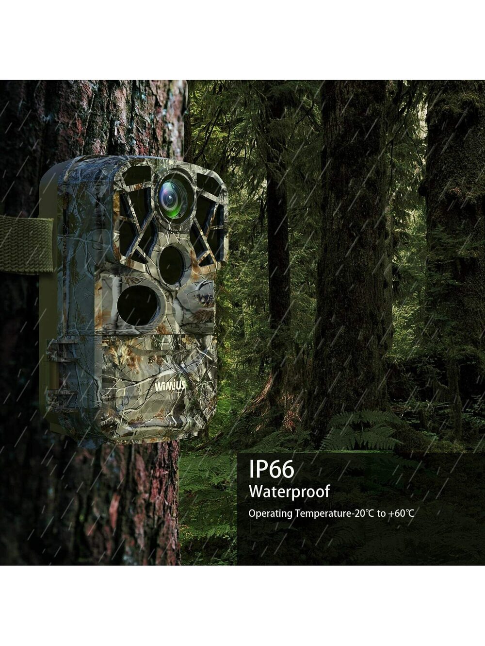 WiMiUS H8 WiFi Trail Camera【2020 Upgraded】 24MP 1296P HD Hunting Game Trail C... - Picture 6 of 11
